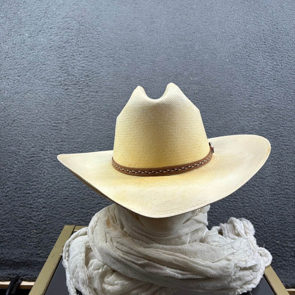 Resistol Monroe Natural Straw Cowboy Hat 7 1/2 Long Oval RS81738140 Mens
